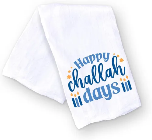 Vista 13 de Toalla de cocina divertida para las festividades judías, azul "Oy to the World" toalla judía para Hanukkah, regalo de anfitriona y para inauguración