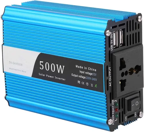 Vista 7 de 500W DC 12V a AC 220V-240V pico 600W convertidor de coche adaptador USB dual