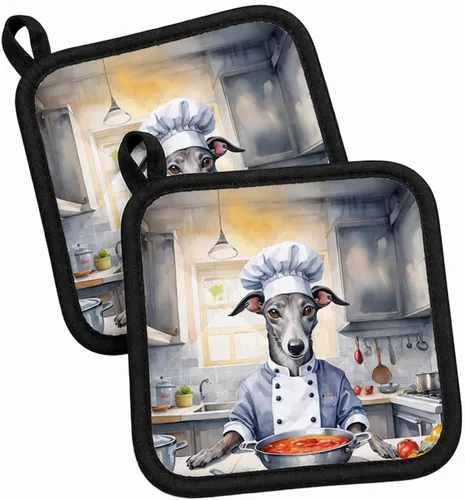 Vista 18 de Caroline's Treasures Coton de Tulear El Chef Par de Agarraderas de Ollas de Cocina Resistentes al Calor Juegos de Agarraderas de Ollas Almohadillas