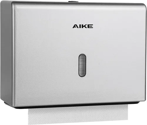 Vista 8 de AIKE Dispensador de toallas de papel multipliegue de 200 hojas, montaje en Blanco