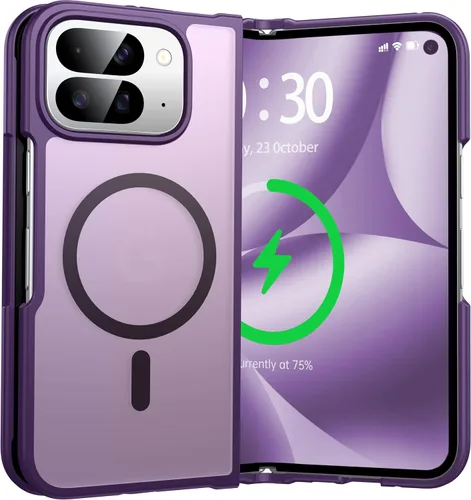 Vista 54 de Funda Magnética NO.1 para Google Pixel 7a Case [Compatible con MagSafe][Anti-Huellas][Ajuste Delgado][Resistente a Golpes Militar] Cubierta de Negro