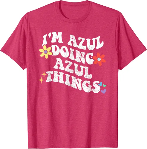 Vista 28 de Retro Groovy Im AZUL Doing AZUL Things - Camiseta divertida para el día de la madre, Negro