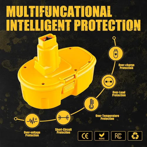 Vista 5 de VANON Reemplazo Ni-Mh de 4.8Ah para batería Dewalt de 18 V DC9096 DC9098 DC9099 DE9038 DE9095 DE9096 DW9095 DW9095 DW9096 DW9098 Baterías 2 paquetes
