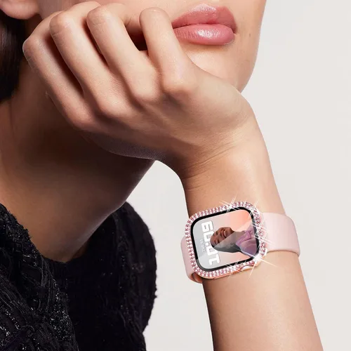 Vista 37 de Surace Bling - Carcasa con protector de pantalla para Apple Watch Series 3, 2, 1 de 1.496 pulgadas
