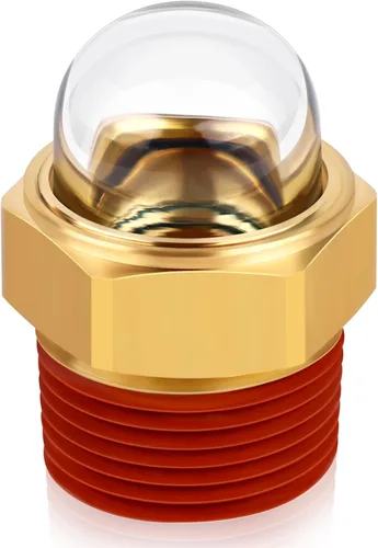 Vista 10 de Boltigen Cristal de visión de repuesto para compresor de aire, visor de aceite de 1 pulgada con cúpula transparente, enchufe de visión de nivel