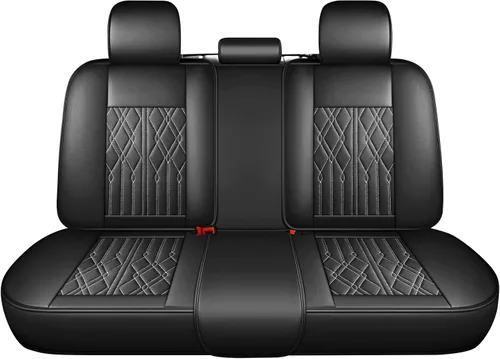 Vista 27 de Huidasource Juego completo de fundas de asiento de automóvil, funda de asiento de cuero transpirable para la mayoría de automóviles, SUV