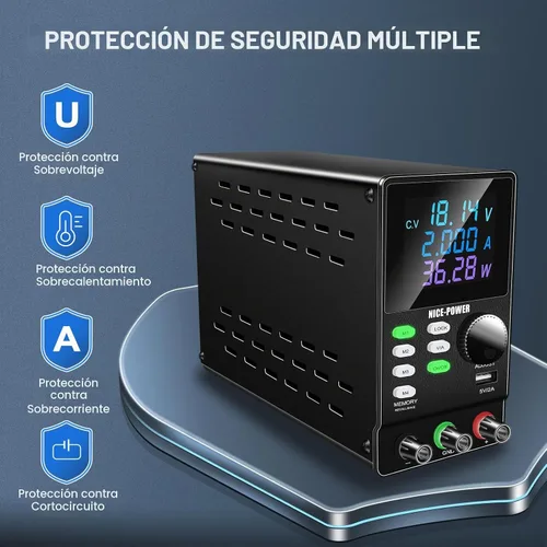 Vista 5 de NICE-POWER Fuente de alimentación de CC variable, 200V 1A de alto voltaje programable ajustable regulado banco de laboratorio fuente de alimentación