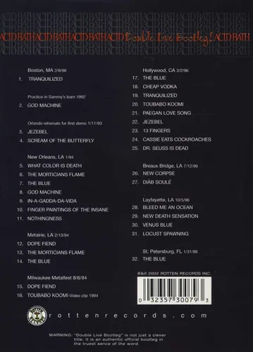 Vista 2 de Acid Bath Double Live Bootleg