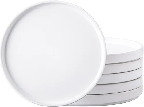 Vista 14 de AmorArc Juego de 6 platos de cerámica, esmalte mate de 8.0 pulgadas para cocina, postre, ensalada, aperitivo, platos pequeños para platos llanos