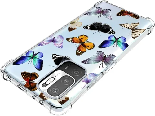 Vista 4 de Funda de teléfono para Redmi Note 10 5G/Poco M3 Pro/Redmi Note 10T 5G M2103K19G Funda para niñas y mujeres, funda protectora transparente de TPU