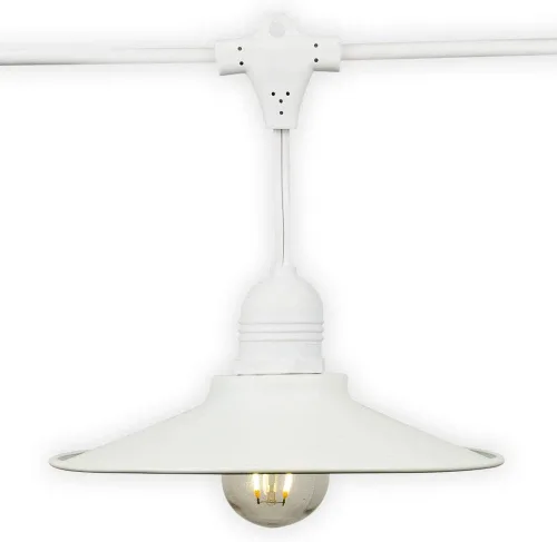 Vista 8 de fantado PaperLanternStore - Bombilla metálica para patio, para exteriores, E26, color blanco Estriado - Blanco
