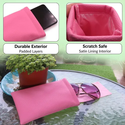 Vista 3 de Funda suave para gafas de sol Soporte grande para gafas - Bolsa para gafas con tapa apretable Bolsa para gafas ligera capas adicionales