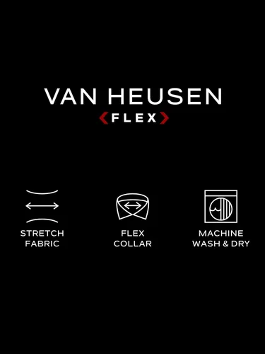 Vista 4 de Van Heusen Camisa de vestir para hombre Slim Fit Flex Cuello Elástico Sólido