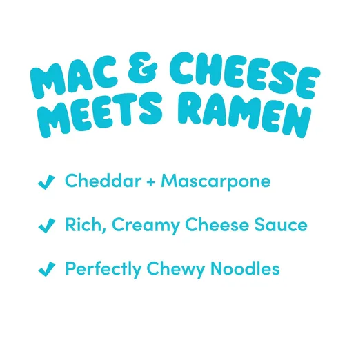 Vista 4 de Ramen con Queso – Mac & Cheese se Encuentra con Ramen Cheddar y Mascarpone Estilo Salteado 3.88 oz (Paquete de 4)