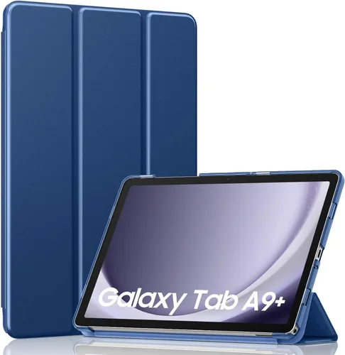Vista 77 de MoKo para Galaxy Tab A9 Plus/A9+ Funda de 11 pulgadas 2023, funda de PC delgada con soporte y parte trasera translúcida para Galaxy Tab A9 Plus