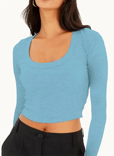 Vista 2 de Y2K - Camisetas cortas para mujer, de verano, sexy, lindas, de algodón, acanaladas, recortadas, camisetas básicas