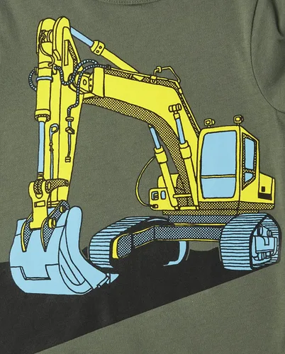 Vista 2 de The Children's Place baby boys Construction Vehicle Short Sleeve Graphic T shirt