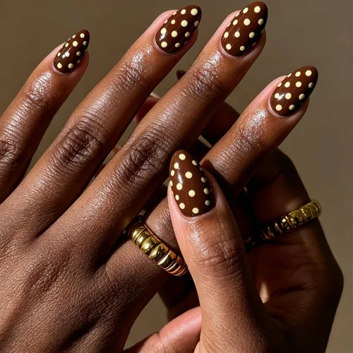 Vista 12 de Uñas postizas medianas a presión de almendra para mujer, uñas postizas Color-2