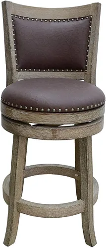 Vista 7 de Boraam Augusta - Silla alta giratoria de altura Cepillo de alambre de madera flotante y avena