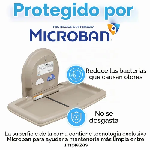 Vista 3 de Koala Kare Cambiador de bebé horizontal montado en superficie, modelo KB300-00 (beige)