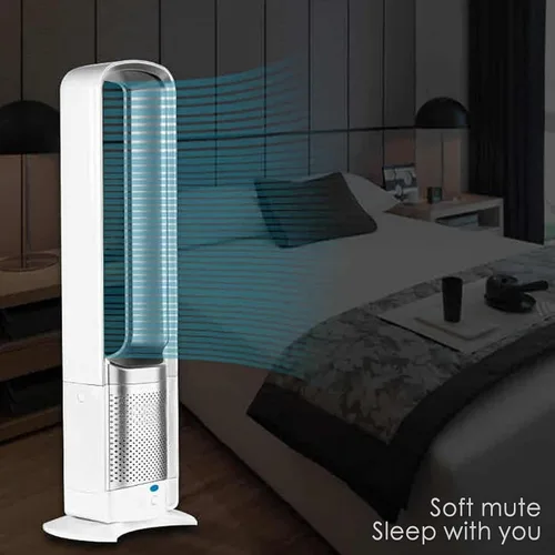 Vista 8 de Ventilador sin aspas para dormitorio, ventilador de torre que sopla aire frío, ventilador de torre de enfriamiento silencioso con control remoto, 3