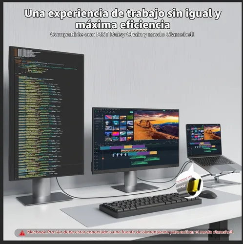 Vista 6 de Cable USB C a puerto de pantalla 1.4 (8K @60Hz 4K a 240Hz) 3.3 pies