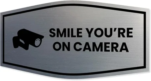 Vista 77 de Fancy Smile You're On Camera Letrero (negro) - Mediano (1 unidad)