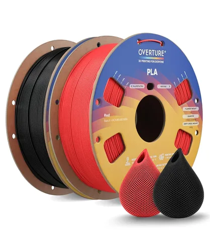 Vista 74 de OVERTURE Paquete de 10 filamentos PLA de 0.069 lbs (0.069 in), filamento de impresora 3D de herido ordenado, paquete de 10 bobinas de 2.2 libras