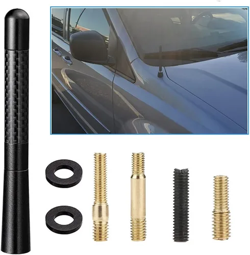 Vista 4 de Antena universal para coche de fibra de carbono de mástil de antena de coche