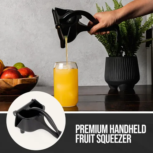 Vista 2 de Lemon Sqeeuzer Exprimidor manual de mano – Exprimidor de prensa de cítricos para jugo de naranja fresca, limón, lima, granada – Exprimidor de limón