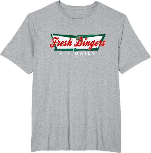 Vista 80 de Camiseta divertida de béisbol y softbol Don't Bunt Hit Fresh Dingers, Negro