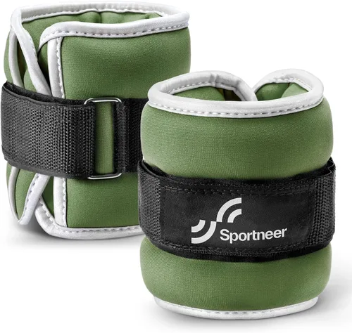 Vista 5 de Sportneer Pesas de tobillo para muñeca, par de pesas de 1/2/4/6/10 libras para hombres, mujeres, niños, entrenamiento de fuerza, juego de pesas