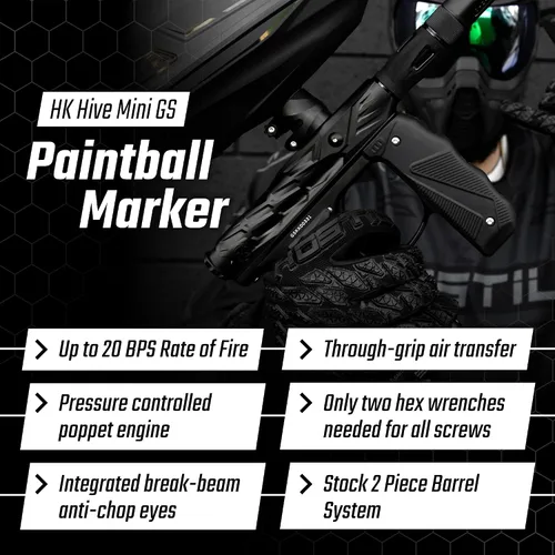 Vista 3 de HK Army Empire Mini GS - Marcador electrónico de paintball (negro)