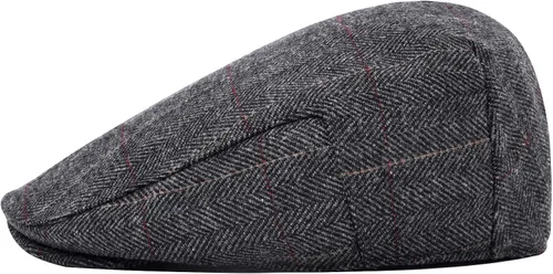 Vista 3 de STARANCE Sombrero de mezcla de lana para hombre, sombrero de hiedra de tweed
