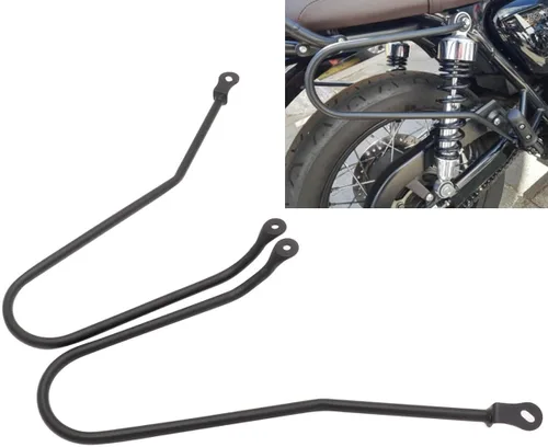 Vista 7 de Barras de soporte para alforja para Triumph Bonneville T100 T120 2016-2023 / Speedmaster 2018-2020 / Thruxton 1200 Street Twin Cup 2016-2020, cromo