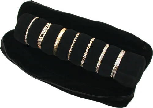 Vista 3 de Reloj brazalete pulsera bolsa de viaje caja de exhibición de joyería, Fieltro