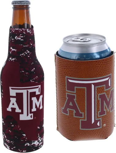 Vista 46 de College Team Color Logo Can & Bottle Holder Insulator Beverage Cooler Set