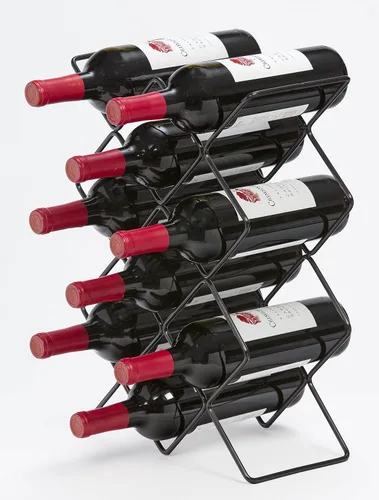 Vista 4 de Mango Steam Estante de vino para encimera de 10 botellas (negro)