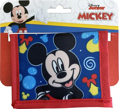 Vista 2 de Ruz Mickey Mouse - Cartera plegable con bolsillo con cremallera para niño pequeño, Azul-rojo, A22754