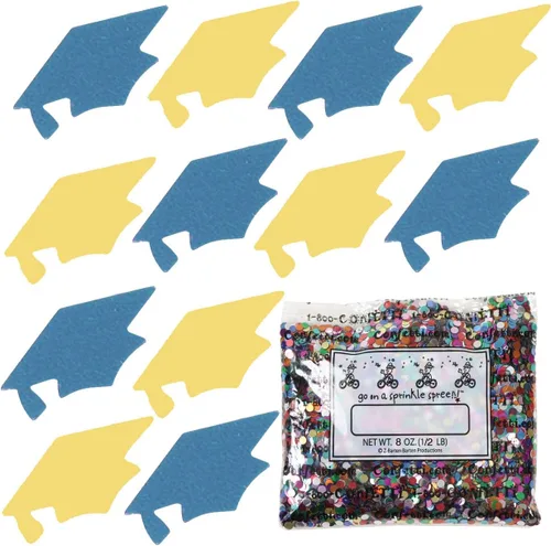 Vista 126 de Confetti Grad Cap Negro, Azul Marino Combo - 2 bolsas de media onza (1 oz)