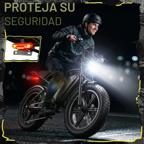 Vista 4 de Electric Bike for Adults,2000W Peak,20"x4"Fat Tire,48V Removable Battery 2-Negro carbón