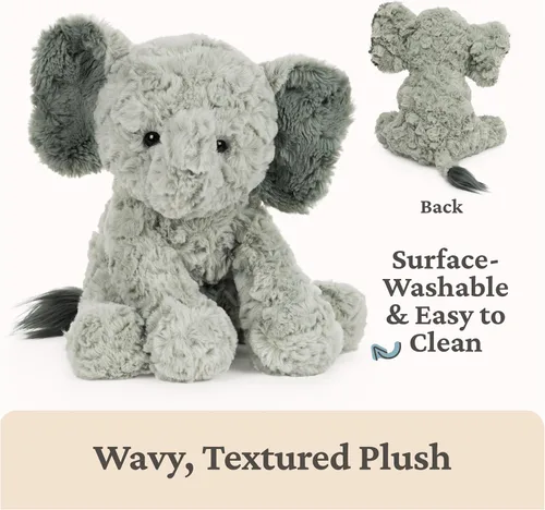 Vista 6 de GUND Cozys Collection Elefante de peluche, animales de peluche para edades de 1 año en adelante, gris, 10 pulgadas