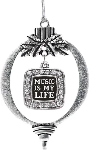 Vista 146 de Inspired Silver - Bon Voyage Cruise Ship Charm Ornamento – Adornos navideños cuadrados de plata con joyas de circonita cúbica