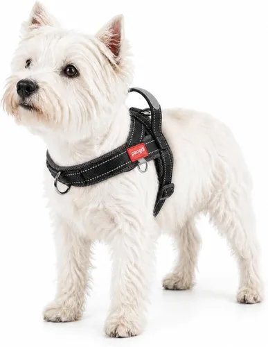 Vista 11 de Arnés para perro sin tirón con asa, chaleco reflectante ajustable Corgi, arnés para mascotas acolchado con malla de aire transpirable con clip