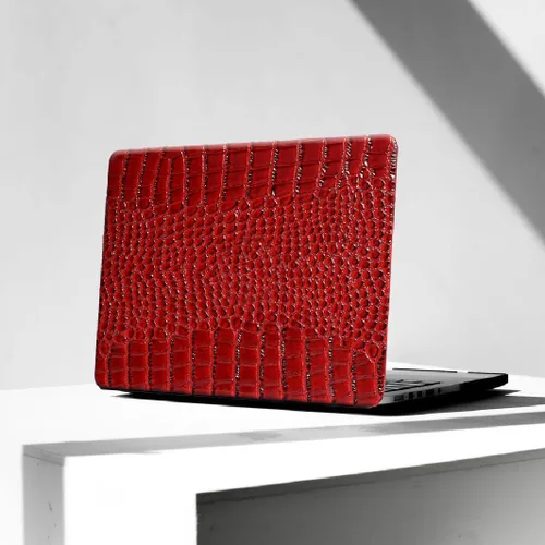 Vista 9 de Compatible con Funda para MacBook Air de 13 Pulgadas con Diseño de Cocodrilo 2021 2020 2019 2018 M1 A2337 A2179 A1932, Texturizada Elegante Lujosa