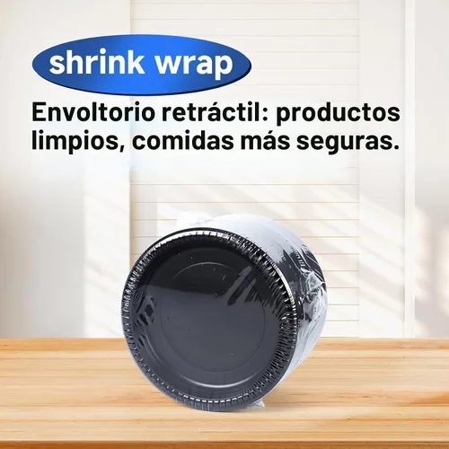 Vista 2 de Paquete de 150 platos desechables negros de 10 pulgadas, envoltura
