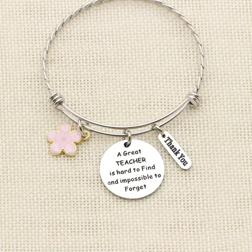Vista 2 de JQFEN Regalos para profesores, pulsera para profesores, joyería para mujeres, regalos de agradecimiento para el día del profesor, Metal, no conocido