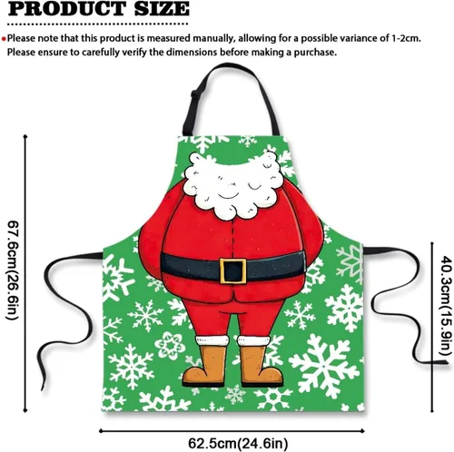 Vista 48 de Dreaweet Delantal de cocina unisex con cuello ajustable de Navidad