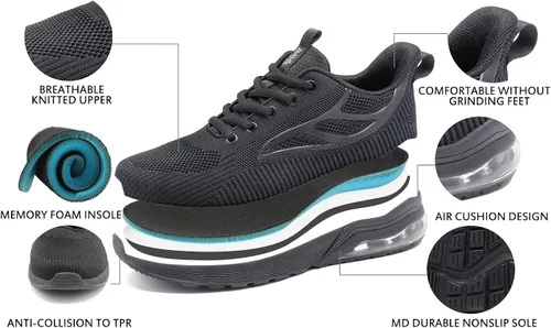 Vista 2 de Women's Running Sneakers Tennis Shoes - Slip on Walking Casual Breathable Air Cushion Fashion Lightweight Shoes for Women