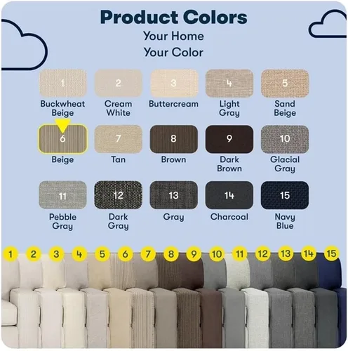 Vista 3 de Pemberly Row Sofá moderno de 73 pulgadas con brazos de riel con fundas extraíbles, color beige